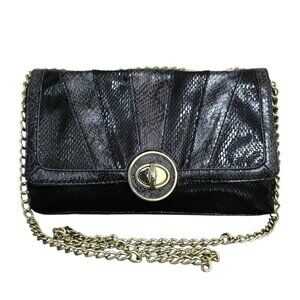 Kate Landry Snake Print Gold Chain Strap Shoulder Purse